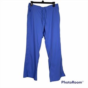 4/$25 Healing Hands Purple Label blue scrub pants medium petite